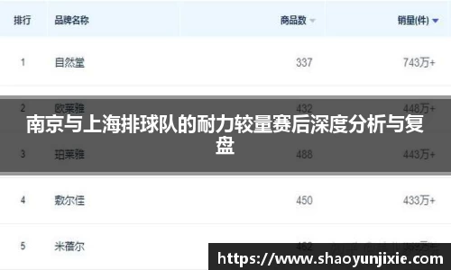 南京与上海排球队的耐力较量赛后深度分析与复盘