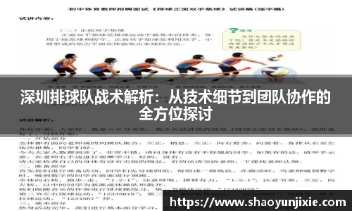 深圳排球队战术解析：从技术细节到团队协作的全方位探讨